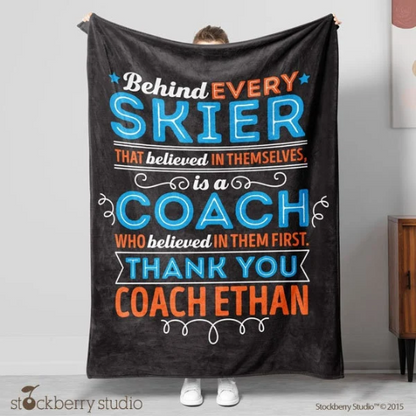 Cheer Coach Personalized Thank You Blanket