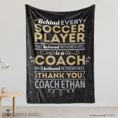 Cheer Coach Personalized Thank You Blanket