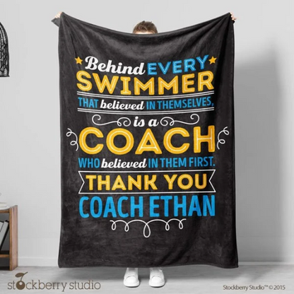 Cheer Coach Personalized Thank You Blanket