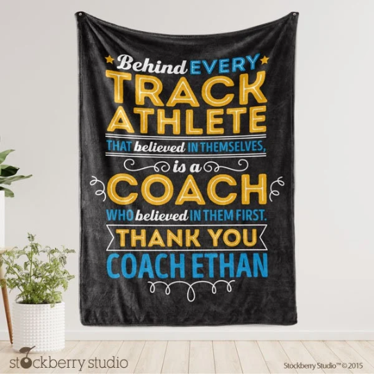 Cheer Coach Personalized Thank You Blanket