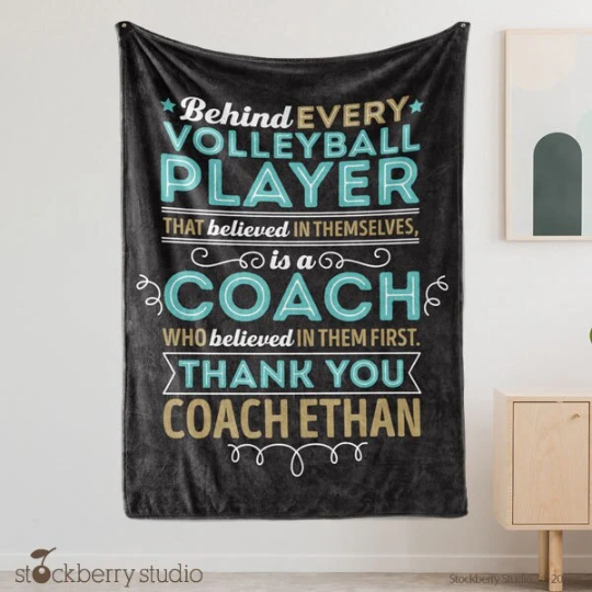 Cheer Coach Personalized Thank You Blanket