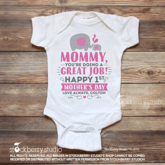 Elephant First Mother's Day Gift - Stockberry Studio