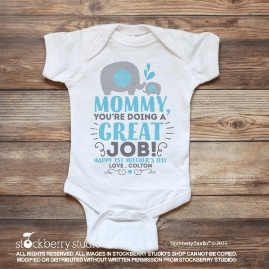 Elephant First Mother's Day Gift - Stockberry Studio