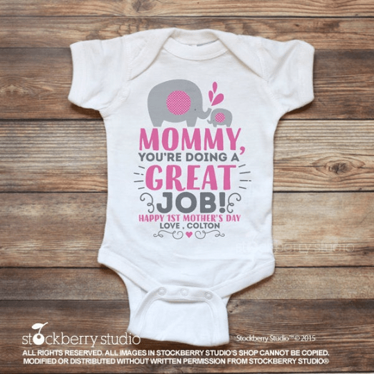 Elephant First Mother's Day Gift - Stockberry Studio