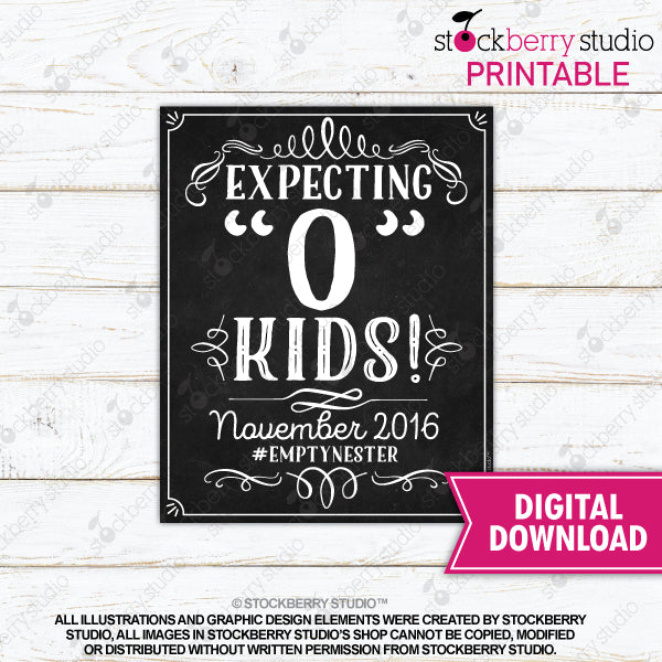 Empty Nester Sign Empty Nester Printable Sign – Stockberry Studio