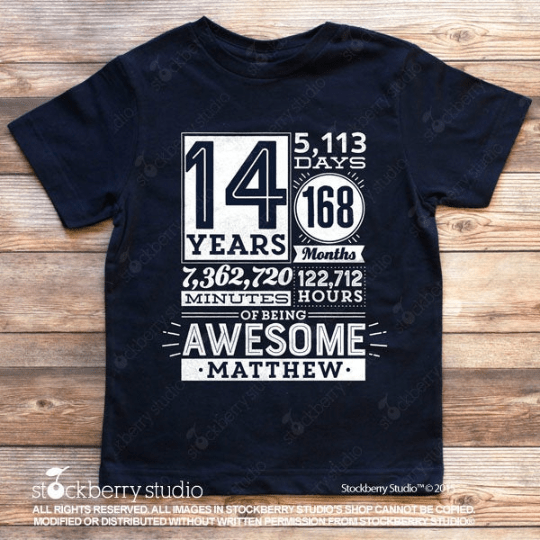 1 Year of Being Awesome 1st Birthday Shirt (any age) - Stockberry Studio