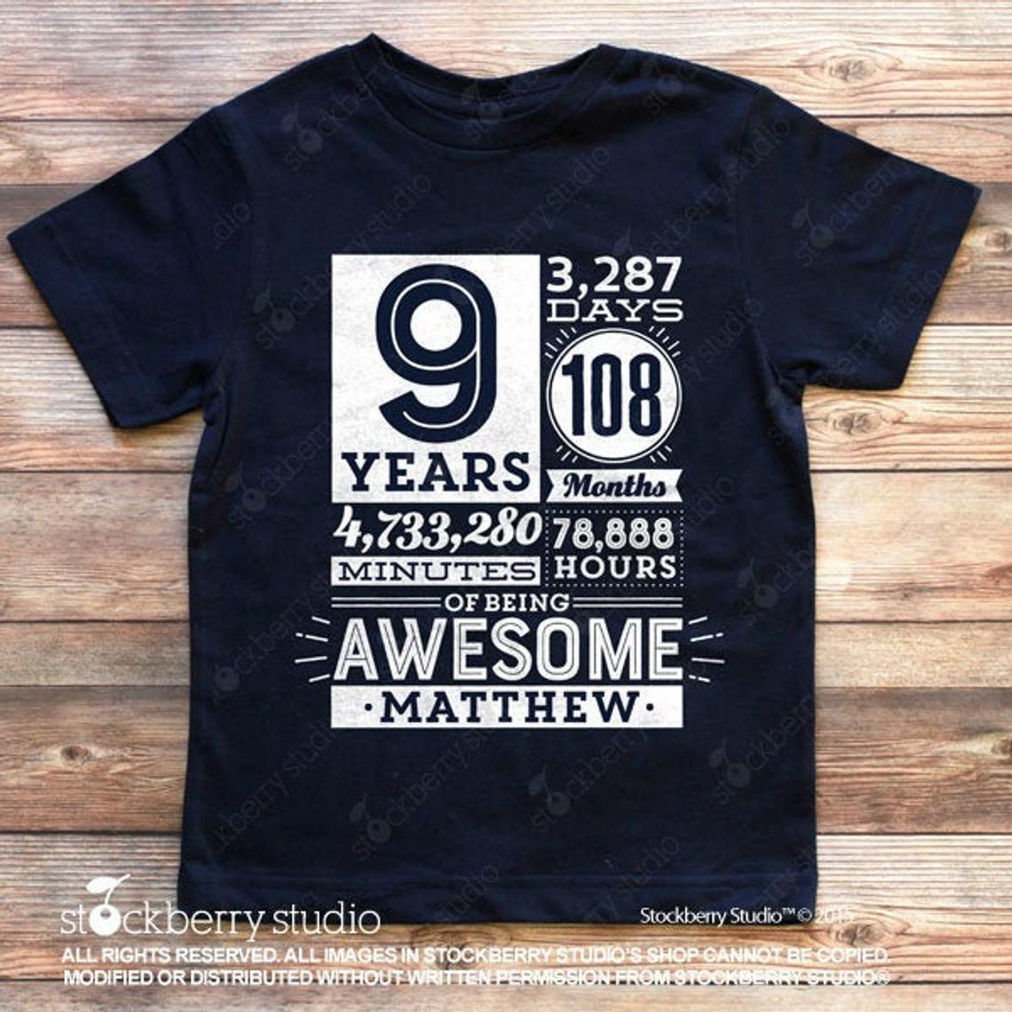 1 Year of Being Awesome 1st Birthday Shirt (any age) - Stockberry Studio