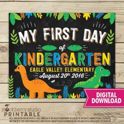 Preschool Sign - Personalized Back to School Poster - Stockberry Studio