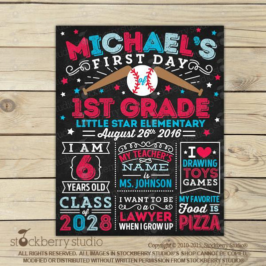 First Baseball Signs Baseball – Stockberry Studio