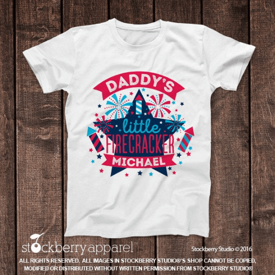 4th of July Shirt - Mommy's Little Firecracker Shirt - Stockberry Studio