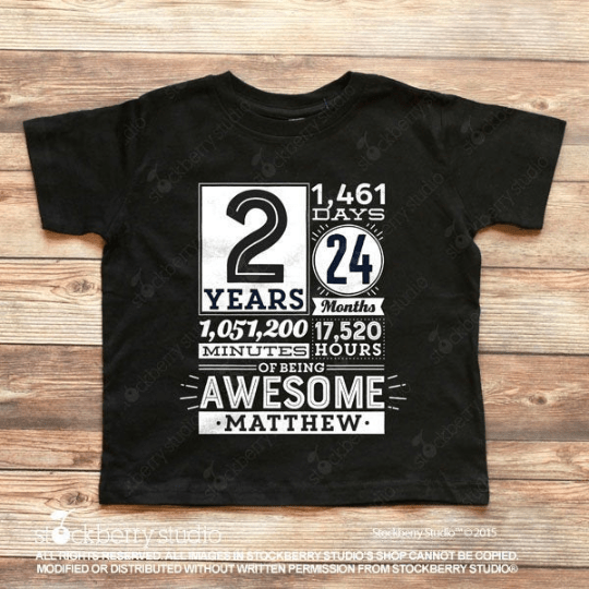 1 Year of Being Awesome 1st Birthday Shirt (any age) - Stockberry Studio