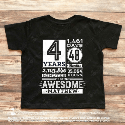 1 Year of Being Awesome 1st Birthday Shirt (any age) - Stockberry Studio