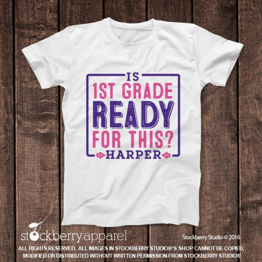 First Grade School Shirt - Stockberry Studio