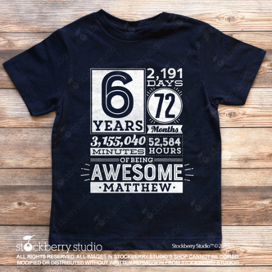 1 Year of Being Awesome 1st Birthday Shirt (any age) - Stockberry Studio