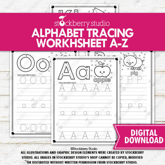 Alphabet Tracing Worksheets - Homeschool
