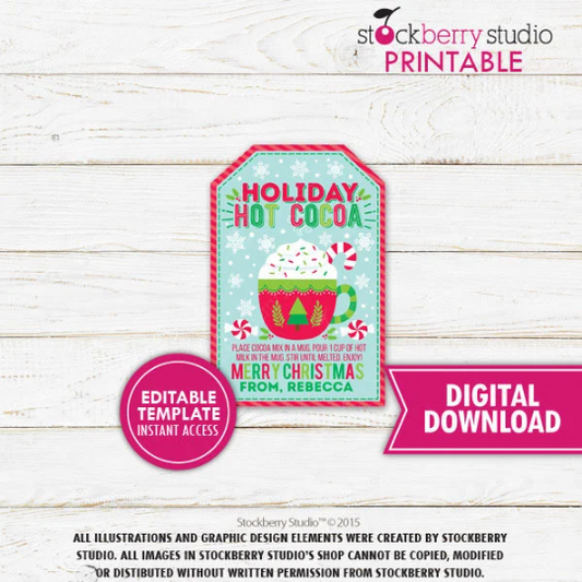 Christmas Hot Cocoa Gift Tag