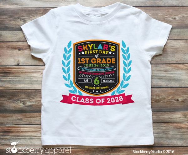 First Day of School Chalkboard Shirt - Stockberry Studio