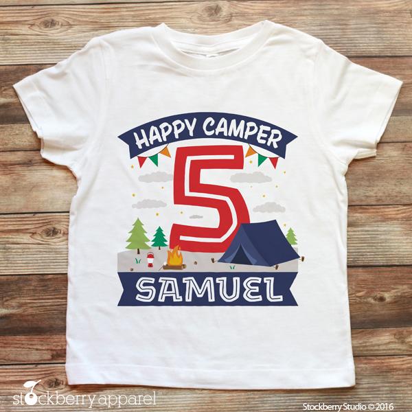 Boy Camping Birthday Shirt - Stockberry Studio