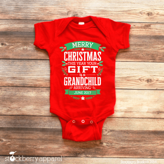 Christmas Pregnancy Announcement to Grandparents - Stockberry Studio