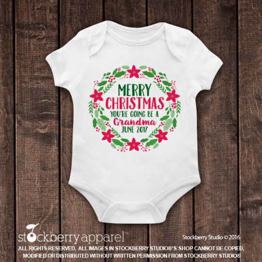 Christmas Pregnancy Announcement to Grandparents - Stockberry Studio