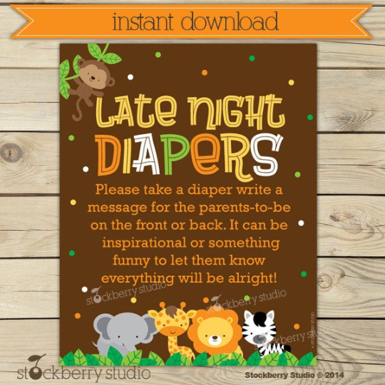 Safari Jungle Animals Baby Shower Games