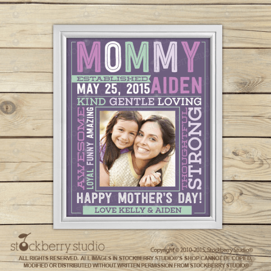 Mom Wall Art - Mom Birthday Gift - First Mother's Day Gift Printable - Stockberry Studio