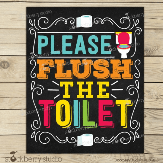 Flush the Toilet Sign - Stockberry Studio