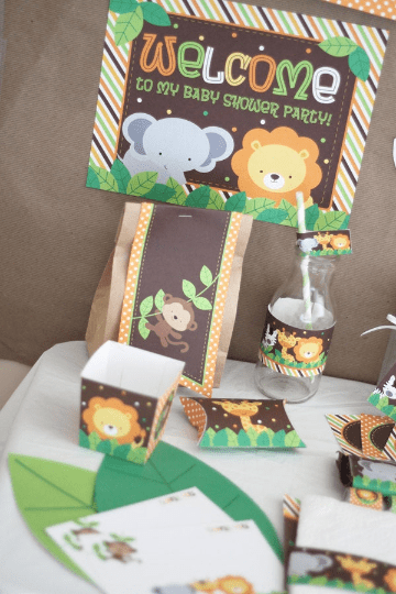 Jungle Safari Baby Shower Party Kit - Stockberry Studio