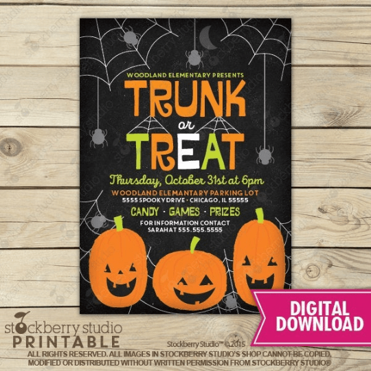 Trunk or Treat Halloween Flyer - Stockberry Studio