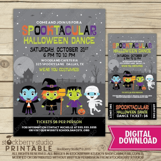 Halloween Dance Flyer - Stockberry Studio