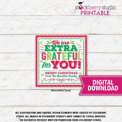 Christmas Grateful Gift Tag