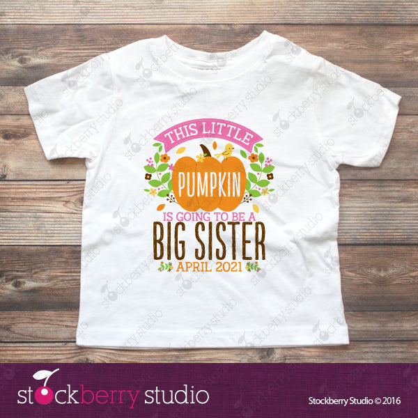 Fall Big Sister Pregnancy Announcement Shirt