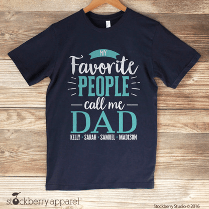 My Favorite People Call Me Grandpa Shirt with Grandkids Names - Stockberry Studio