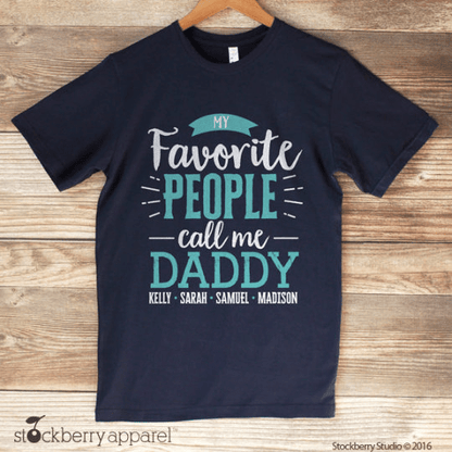 My Favorite People Call Me Grandpa Shirt with Grandkids Names - Stockberry Studio