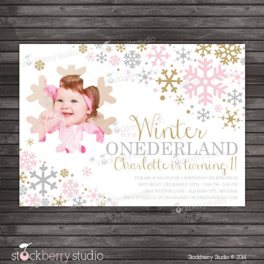 Winter Onederland Birthday Invitation - Stockberry Studio