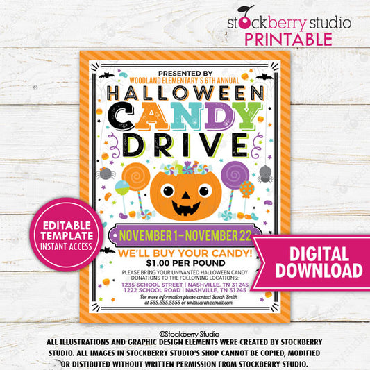 Halloween Candy Drive Flyer