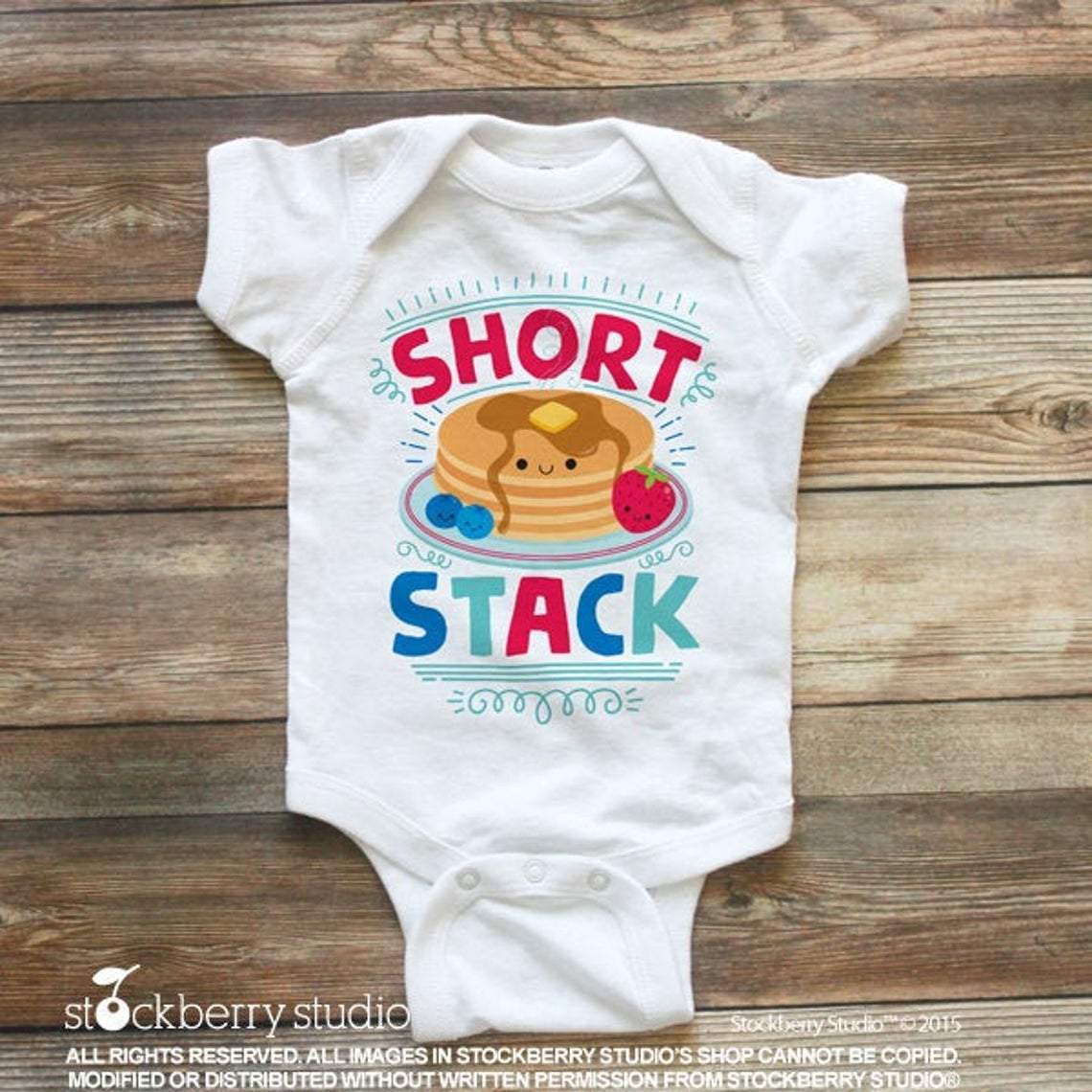 Short Stack Baby Outfit - Pancakes Shirt - Stockberry Studio