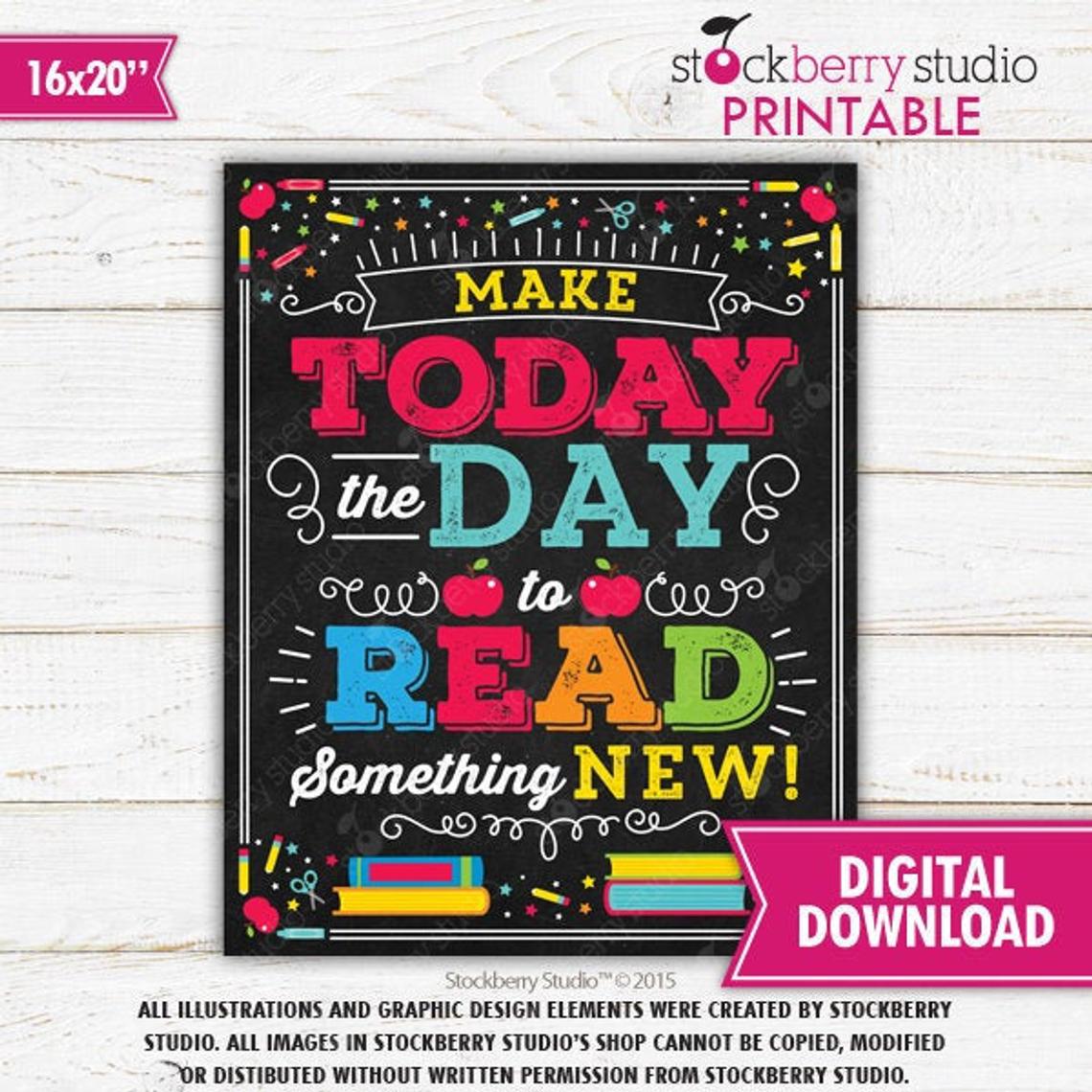 Reading Classroom Sign β Stockberry Studio