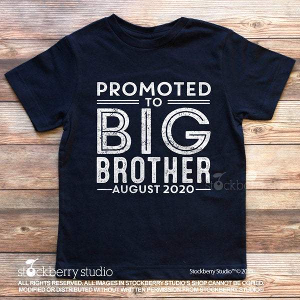 Promoted to Big Brother Baby Pregnancy Announcement Shirt - Stockberry Studio