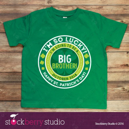 St Patrick's Day Pregnancy Announcement Shirt