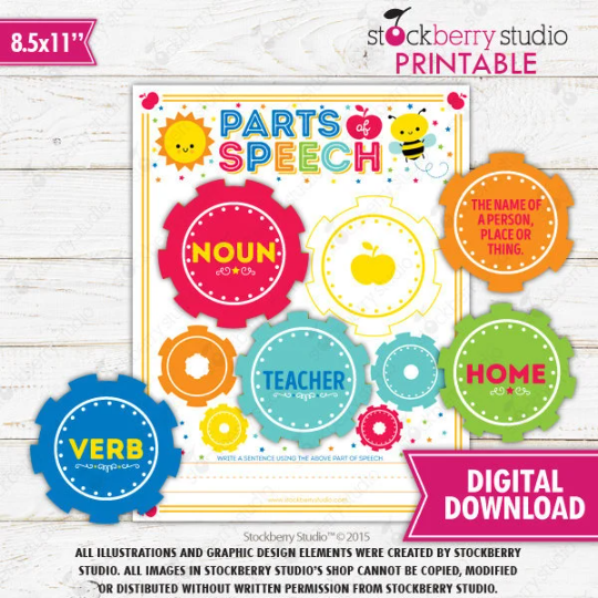 Parts of Speech Grammar Games - Language Arts - Homeschool