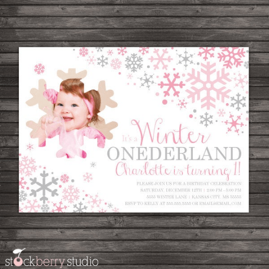 Winter Onederland Birthday Invitation - Stockberry Studio