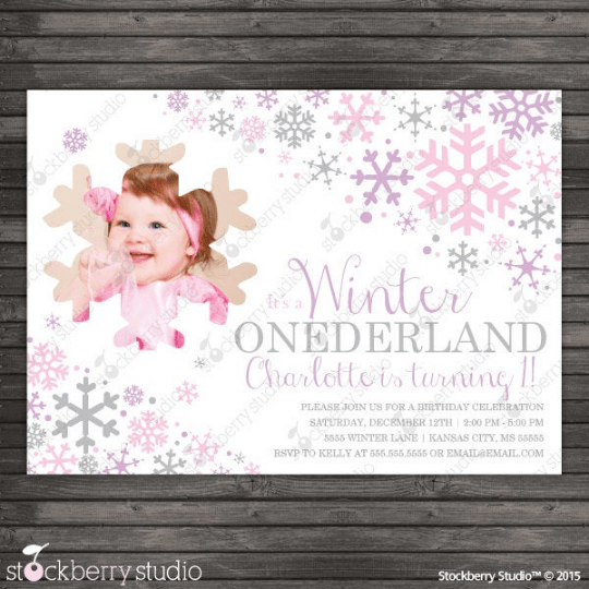 Winter Onederland Birthday Invitation - Stockberry Studio