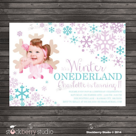 Winter Onederland Birthday Invitation - Stockberry Studio