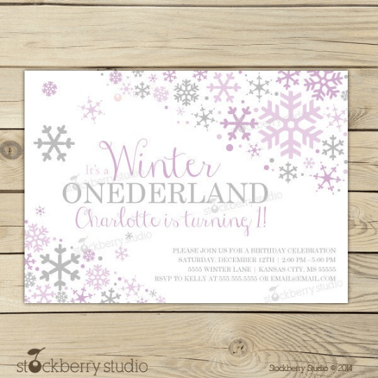 Winter Onederland Birthday Invitation - Stockberry Studio