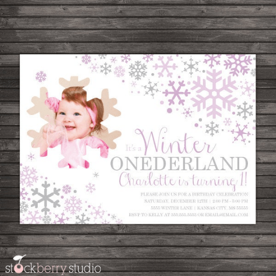 Winter Onederland Birthday Invitation - Stockberry Studio