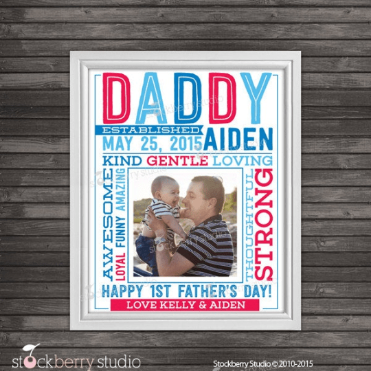 Father's Day Gift Wall from Kids - Personalized - Stockberry Studio