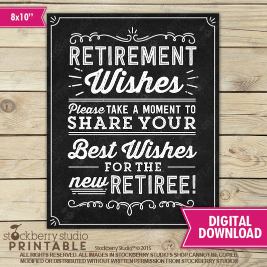 Retirement Wishes Sign