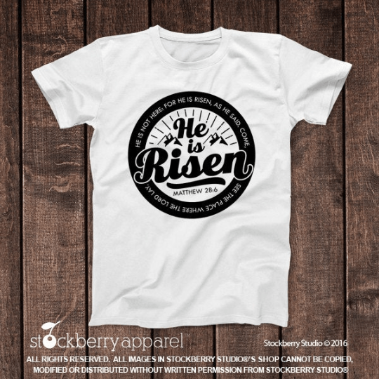 He is Risen Easter Shirt - Youth - Stockberry Studio