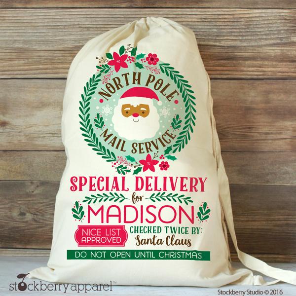 Personalized Santa Sack & Bags - Stockberry Studio